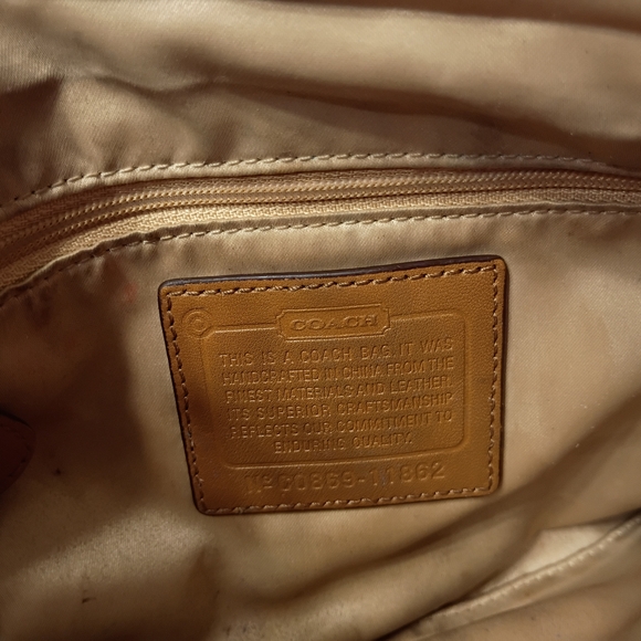 Vintage Y2K Coach Brown and Tan Shoulder Bag - Picture 4 of 4